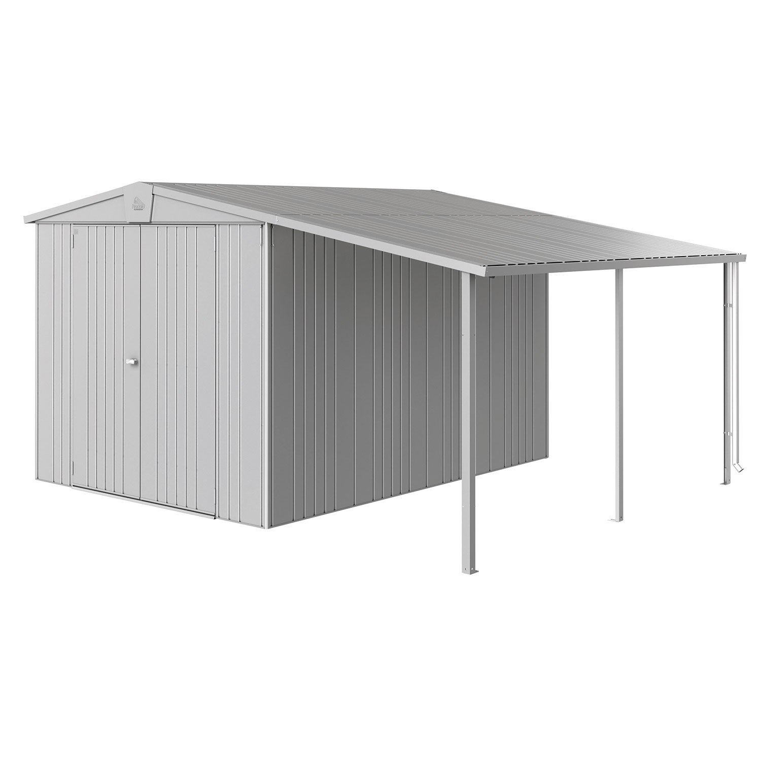 Biohort, Europa sidotak Trädgårdsskjul storlek 67 metallic silver Biohort