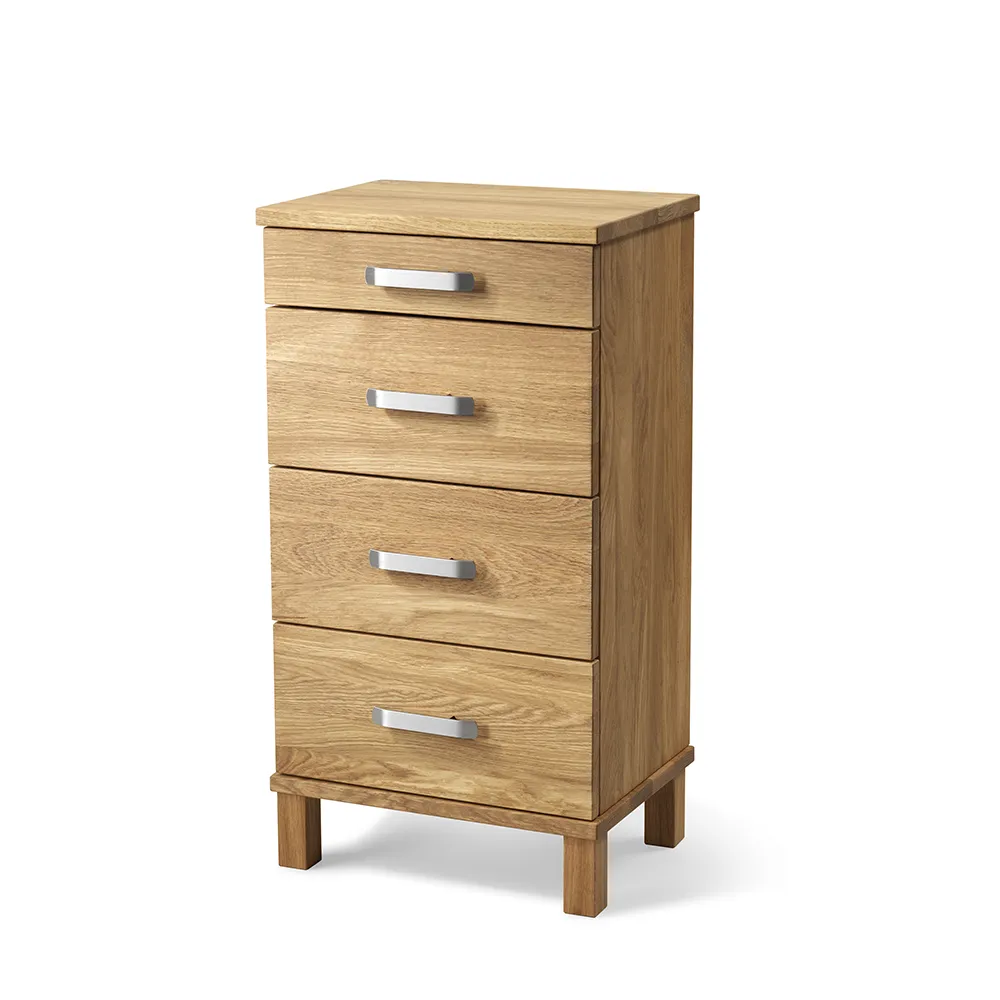 Oscarssons Möbel, Nadja Byrå H75 B40 Lackad Ek/Slipat stål