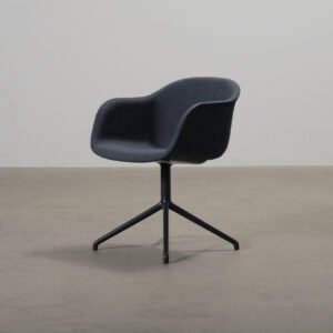 Muuto Fiber Conference Swivel fåtölj gråblå