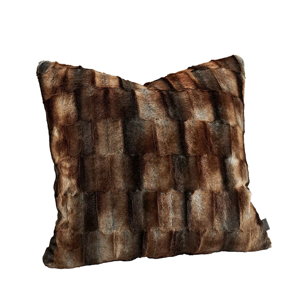 Artwood, BELMONT Kuddfodral Brown/Simply Greige med baksida i vävt tyg 60x40 cm