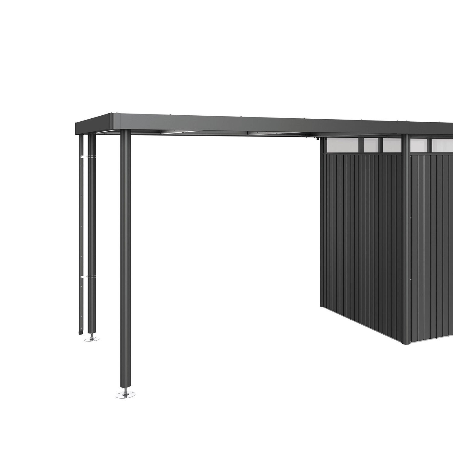 Biohort, Highline sidotak Trädgårdsskjul storlek h2 metallic mörkgrå Biohort