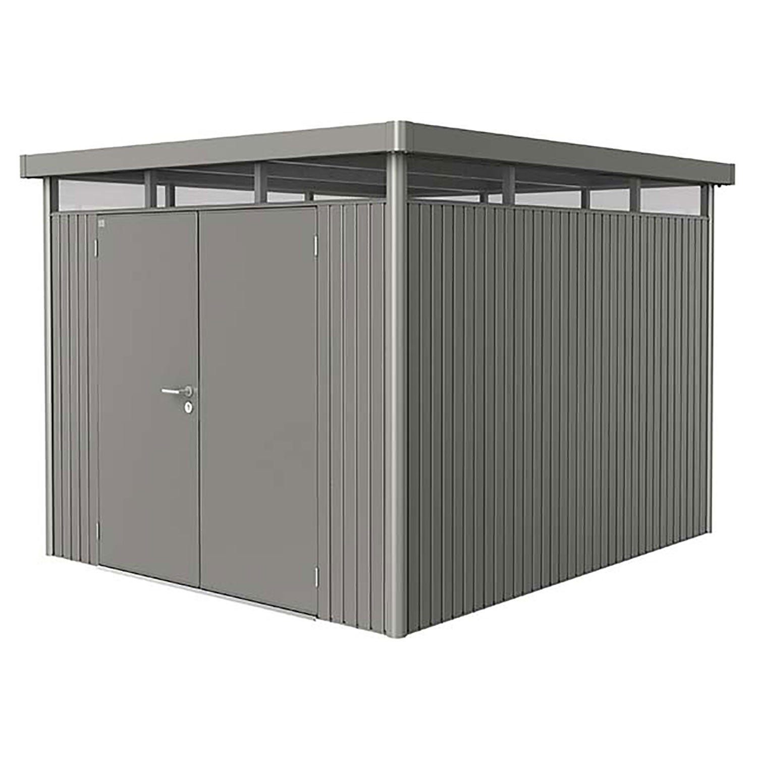 Biohort, Highline Trädgårdsskjul dubbeldörr storlek h5 metallic kvarts-grå Biohort