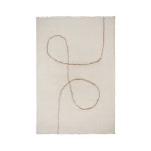 Linie Design Astral Spiral ullmatta 140 x 200 cm naturvit