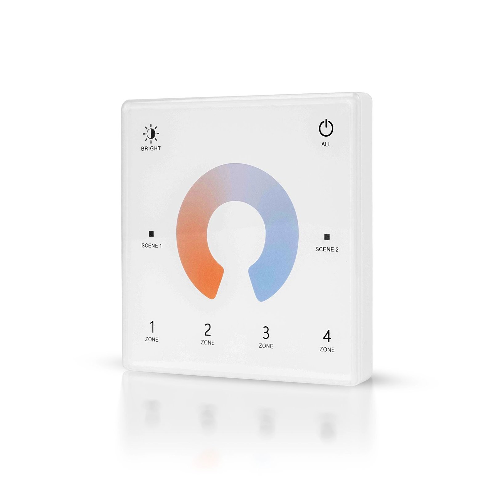 Fjärrkontroll för LED-list AGGE CCT Wall Mount Touch Panel 4-zones, RF 2.4 GHz, Endast fjärrkontroll