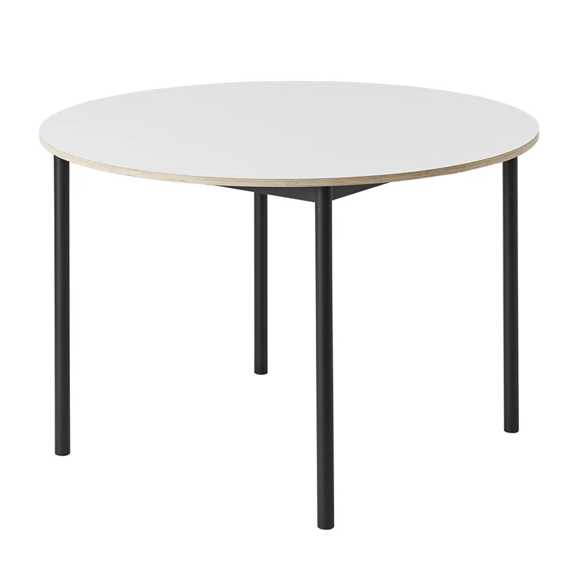 Muuto, Base matbord110 cm - White Laminate Plywood Black