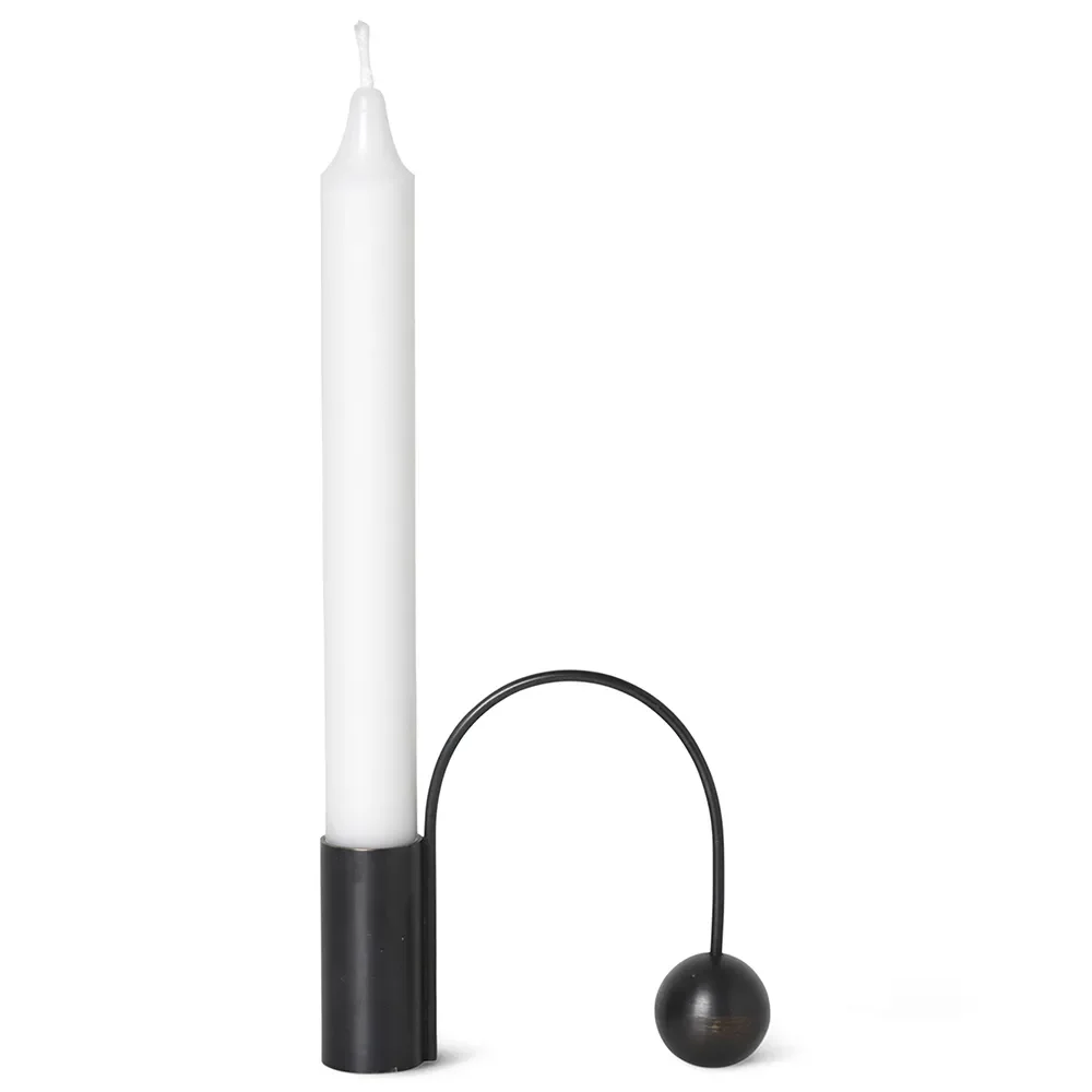 Ferm Living, Balance Ljusstake Black Brass