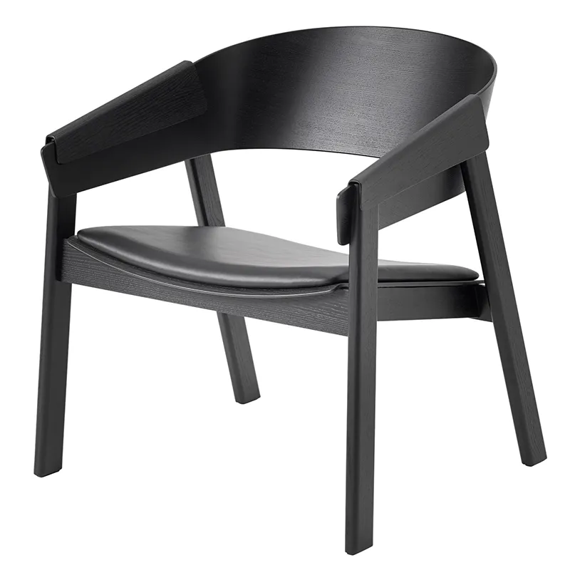 Muuto, Cover Lounge Chair - Refine Leather Black