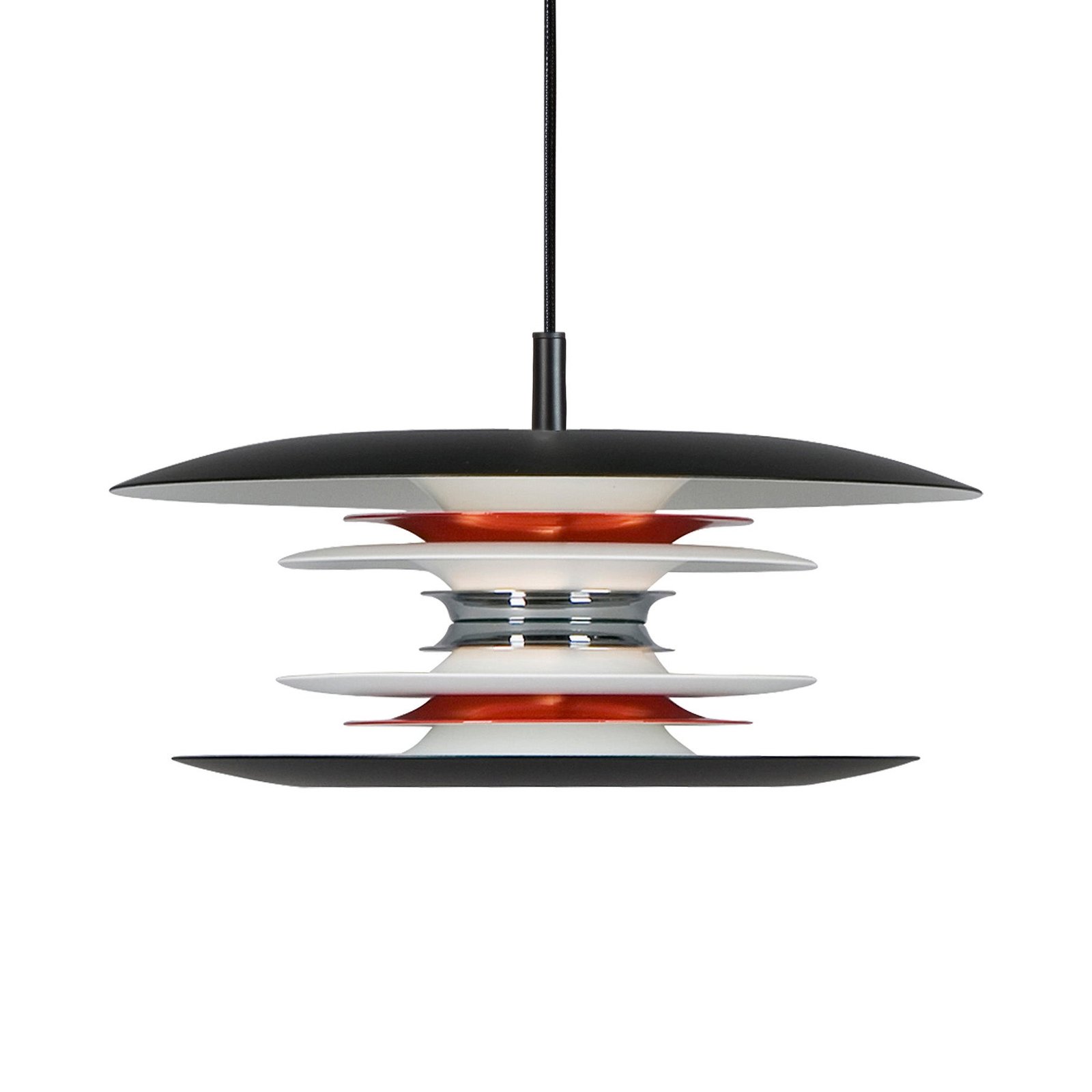 Belid, Diablo Pendel D300 Mattsvart/Blankröd G9 Inkl Ljuskälla