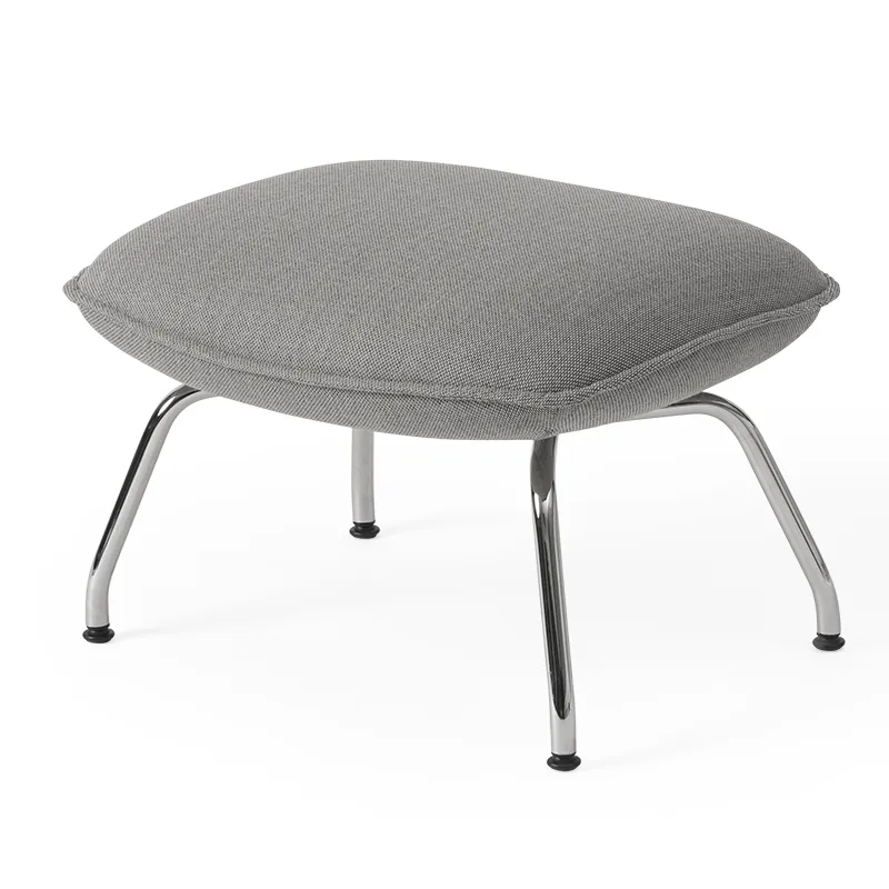Muuto, Doze Ottoman Tube Base - Re-Wool 128 Chrome