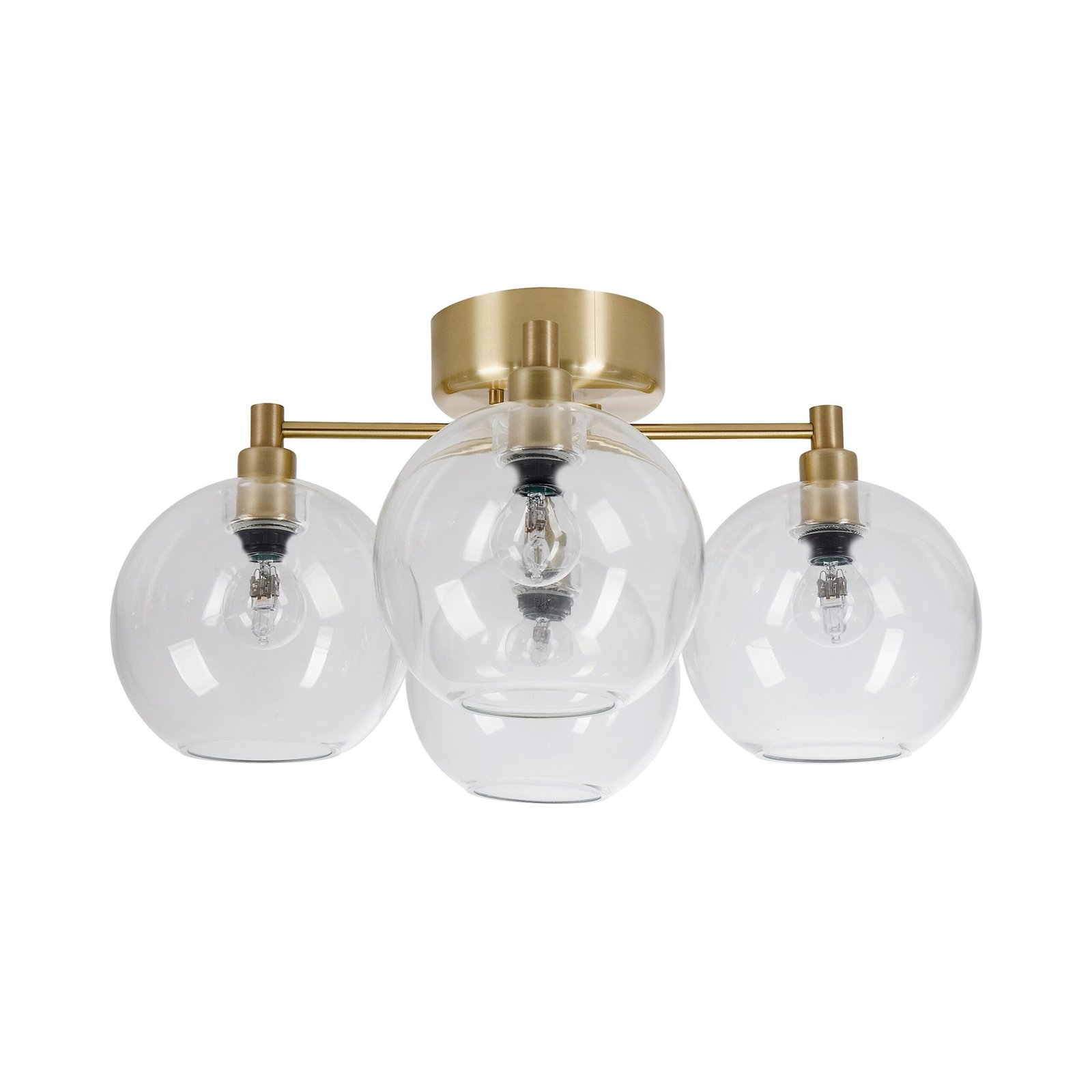 Belid, Gloria Plafond D460 Mässing/Klart Glas 4Xe14