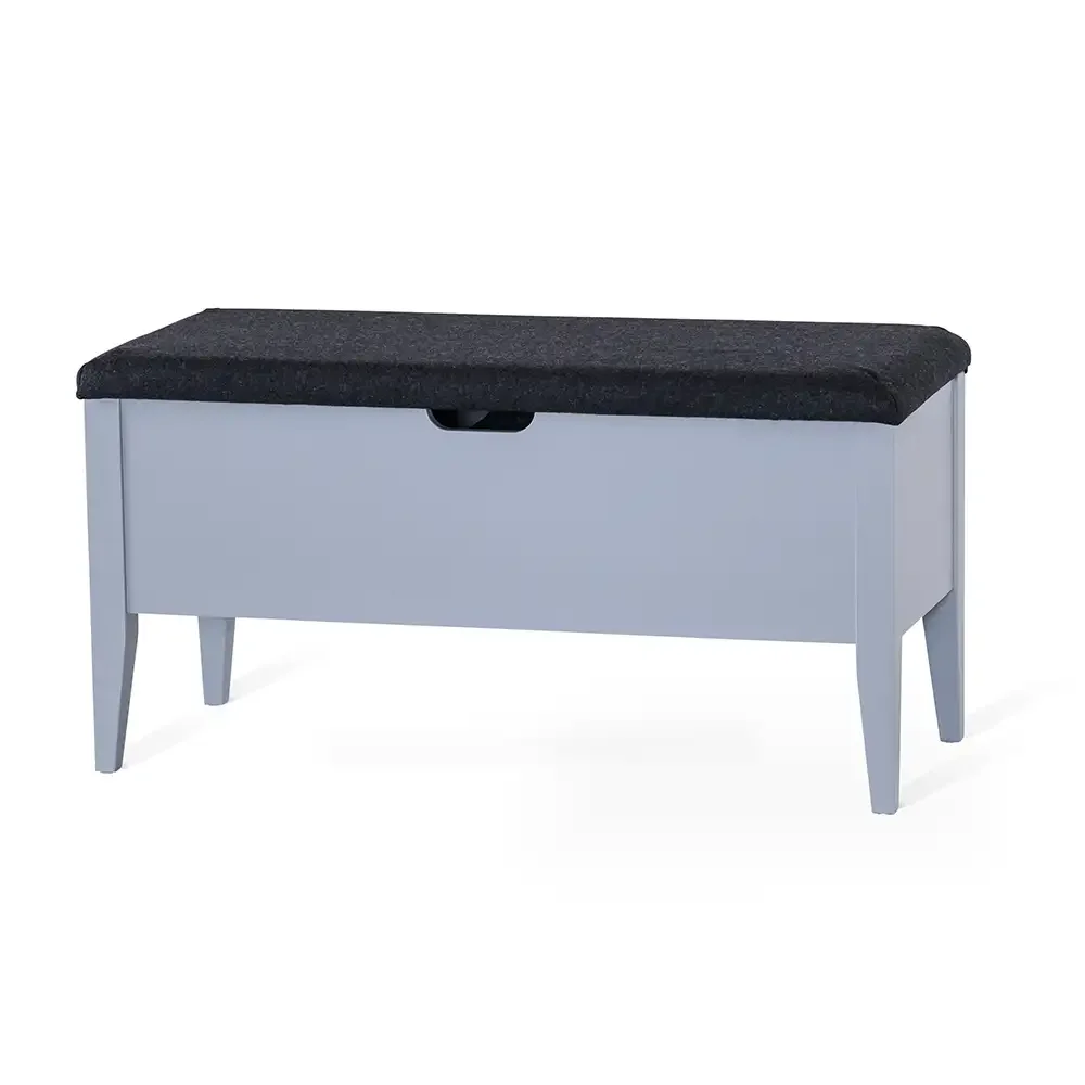 Torkelson, Klinte bänk 90 cm grå med ulltyg