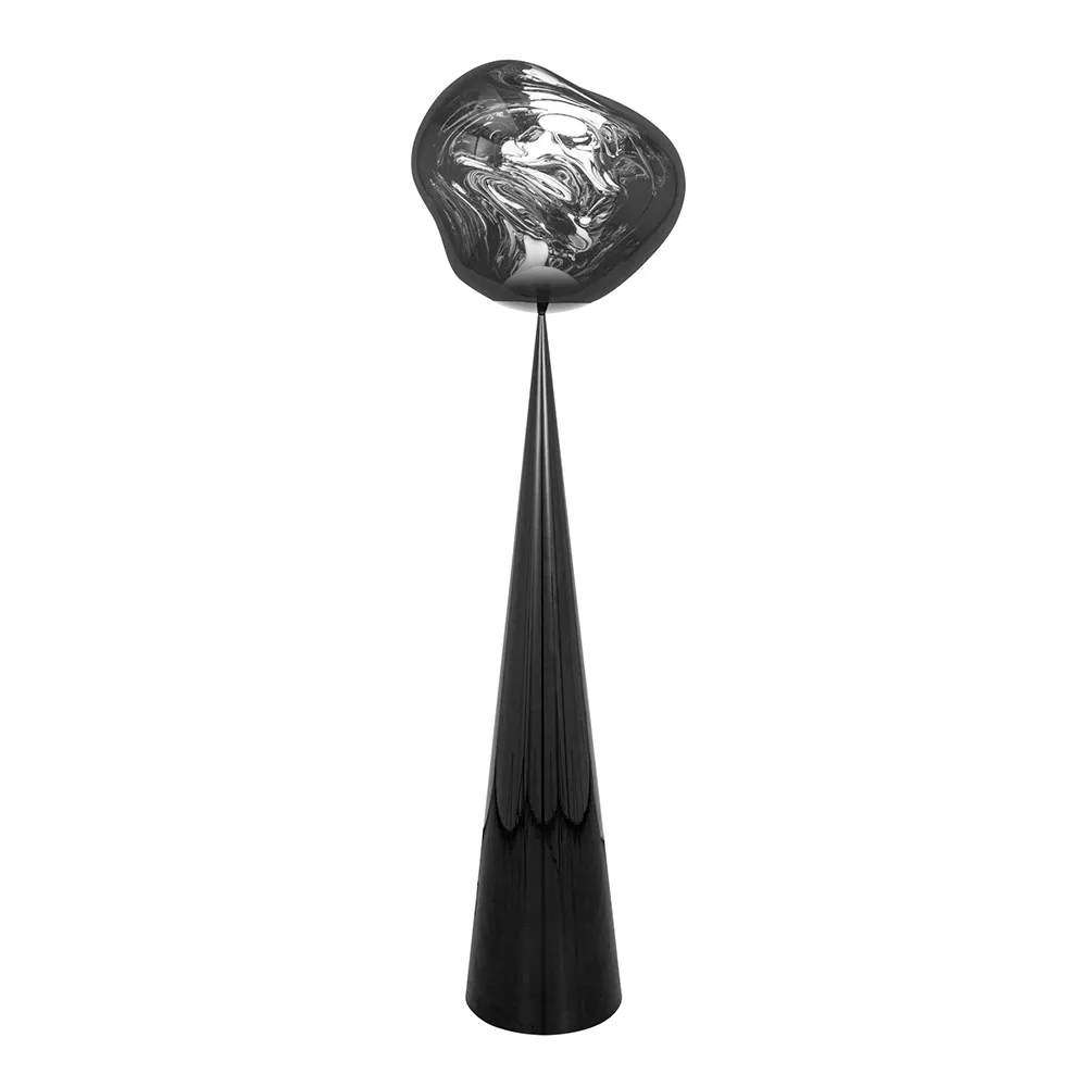 Tom Dixon, Melt Cone Fat Golvlampa Silver LED