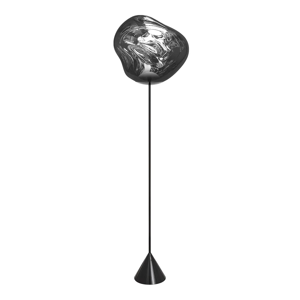 Tom Dixon, Melt Cone Slim Golvlampa Silver LED