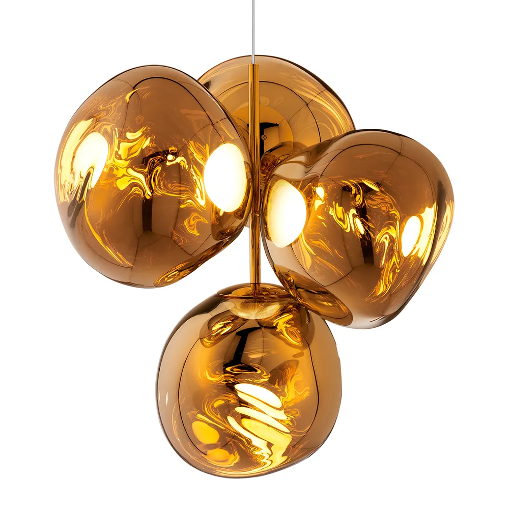 Tom Dixon, Melt Chandelier Small takkrona Gold LED