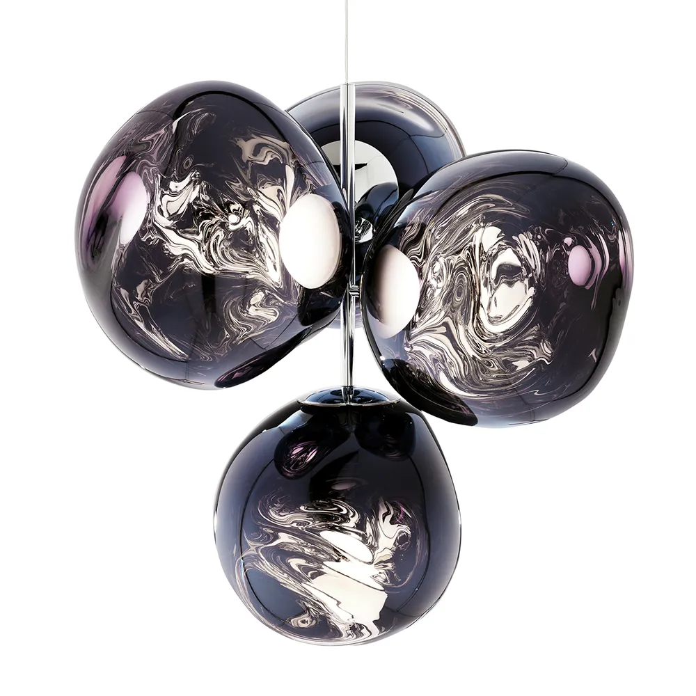 Tom Dixon, Melt Chandelier Small takkrona Smoke LED