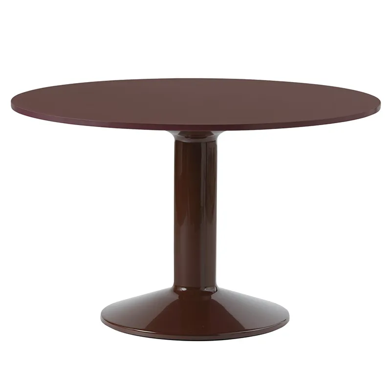 Muuto, Midst matbord 120 cm - Dark Red Linoleum Dark Red