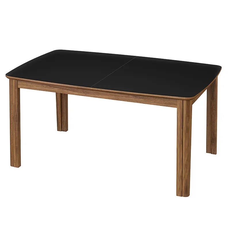 Skovby, SM107 Matbord 101x160-316-368 cm Oljad valnot - Svart Nanolaminat.