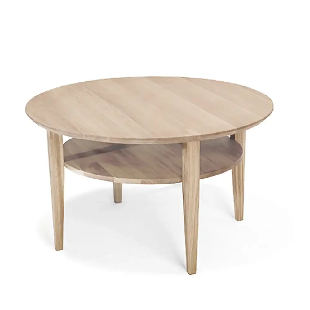 Torkelson, Tango Soffbord Ø90 cm vitoljad ek