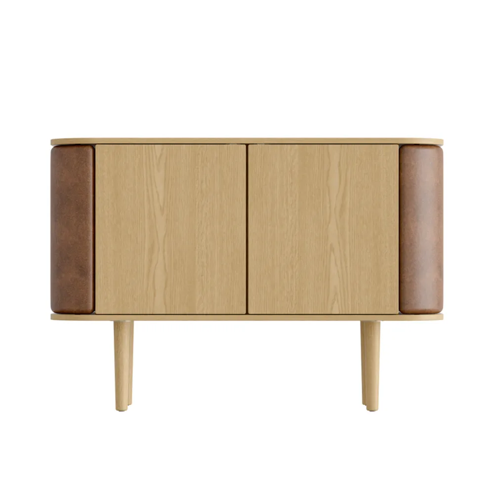 Umage, Treasures 2-dörrars skåp Ek/Brown Faux Leather