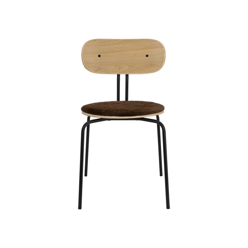 Umage, Curious Matstol Ek/Svart Metall Teddy Brown