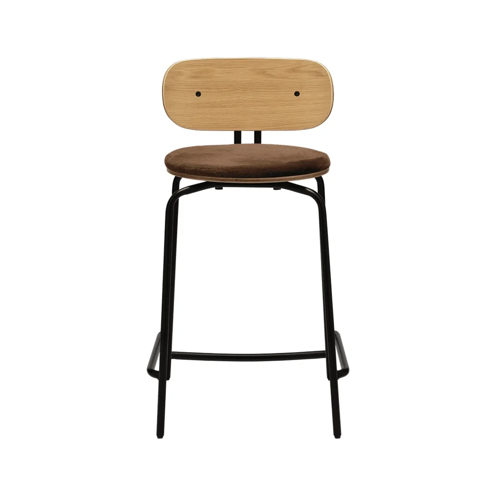 Umage, Curious Låg Barstol Ek/Svart Teddy Brown