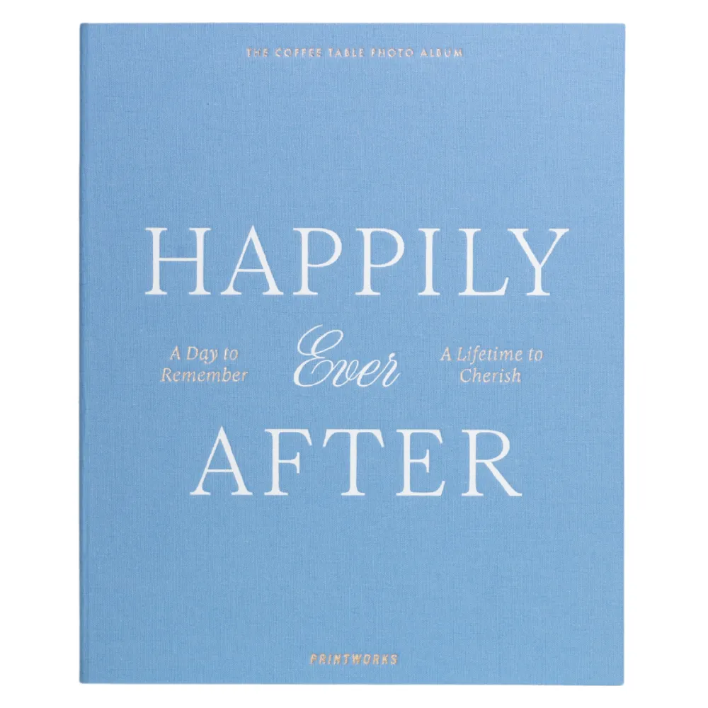 Printworks, Bröllopsfotoalbum Happily Ever After Blue