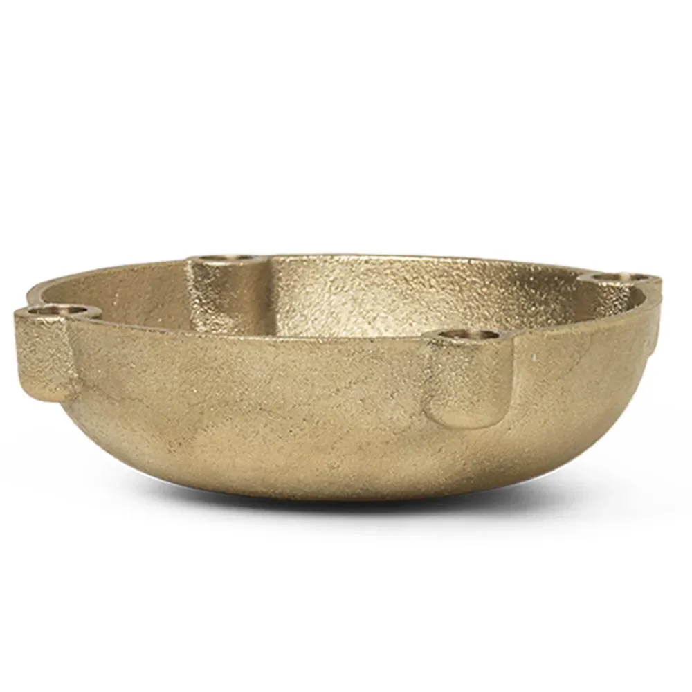 Ferm Living, Bowl Ljusstake Ø14 cm  Brass