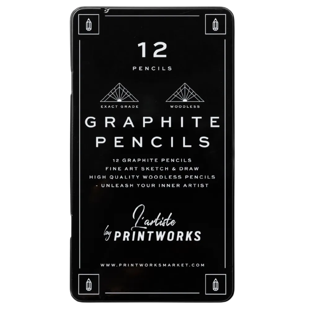 Printworks, 12 färgpennor - Graphite