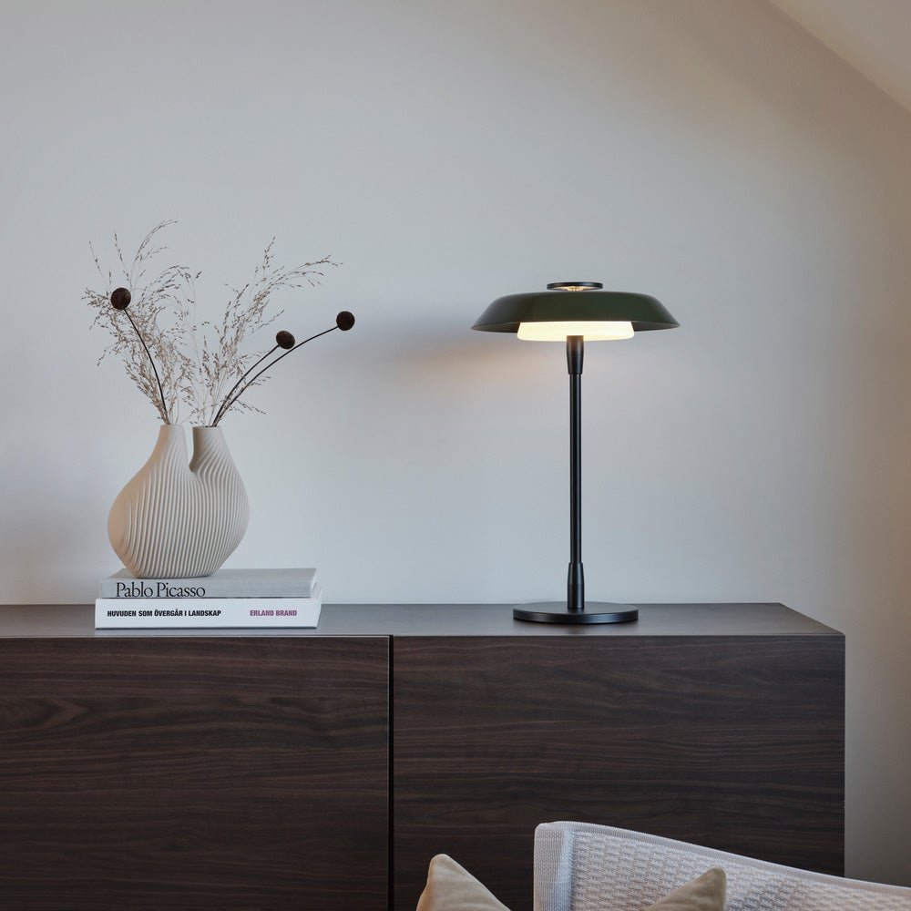 Belid, Horisont bordlampa H475 mattsvart/blank skogsgrön