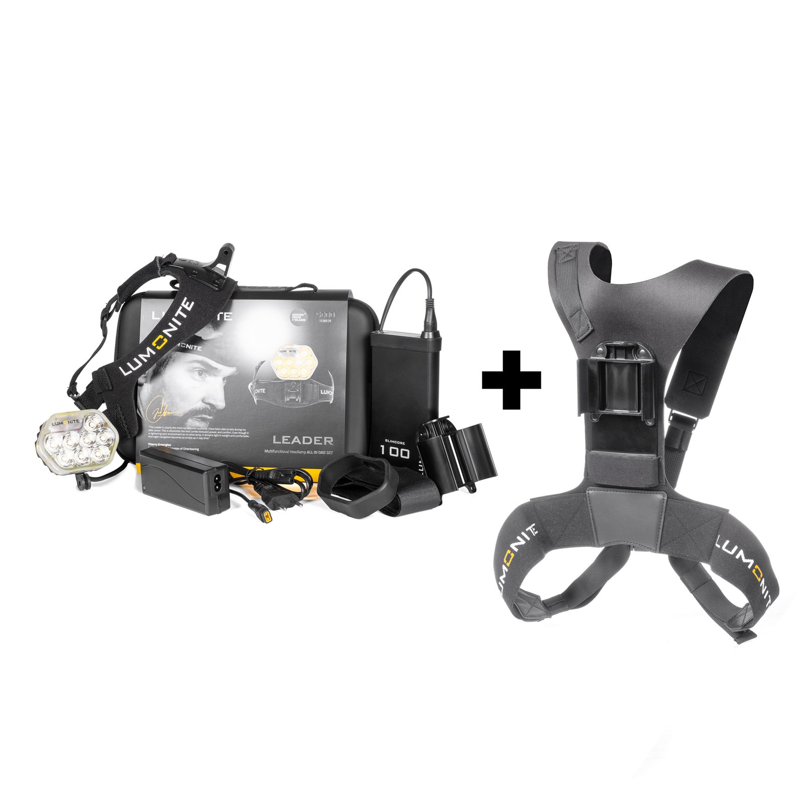 Pannlampa LUMONITE Leader - 6838 lm / Laddbar, Grundpaket + Batterisele