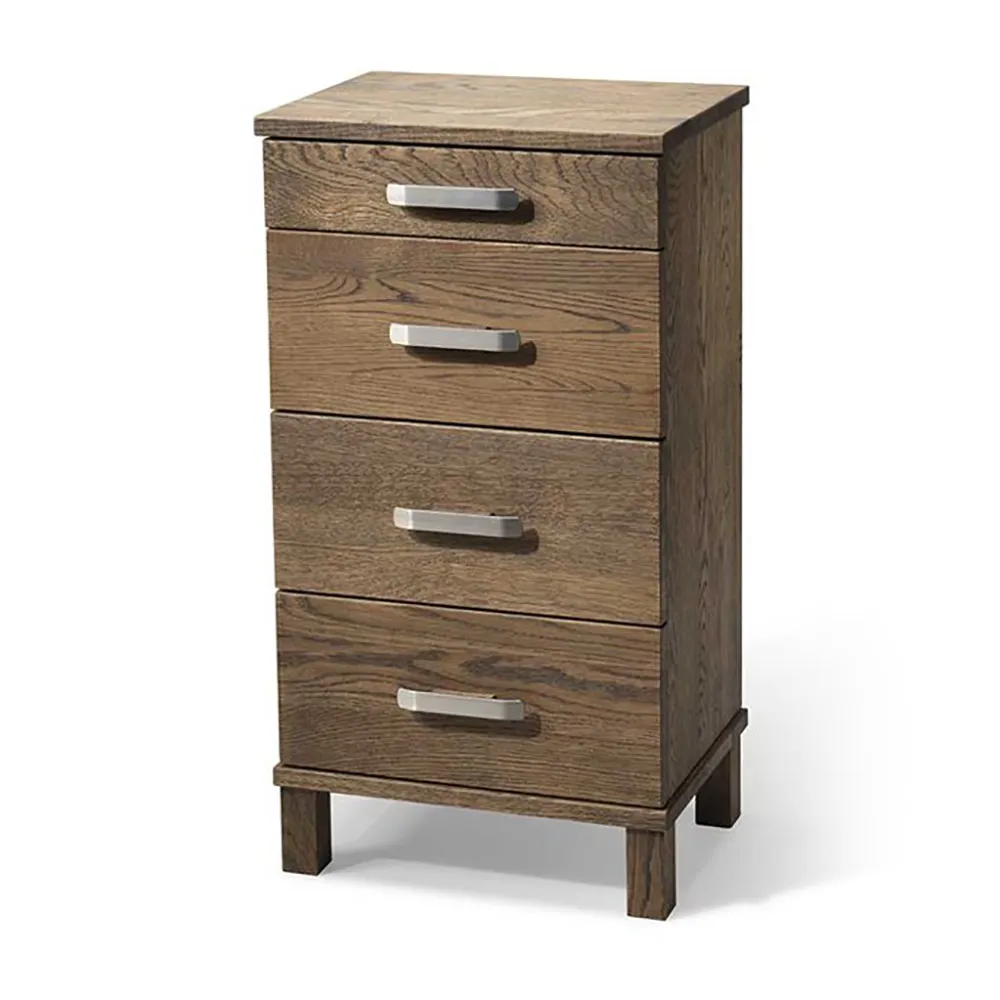 Oscarssons Möbel, Nadja Byrå H75 B40 Rökt Ek/Slipat stål