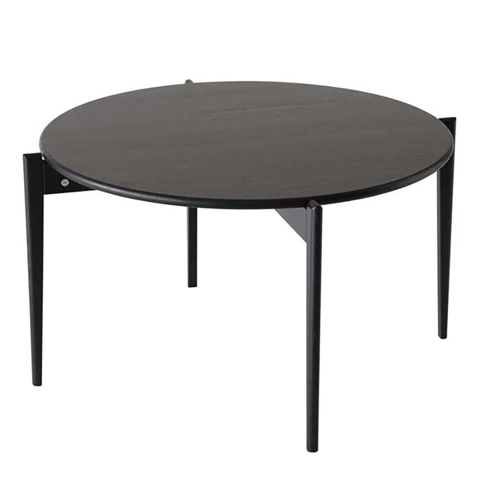 Oscarssons Möbel, Tilia Soffbord Ø88 cm Svartbetsad Ek