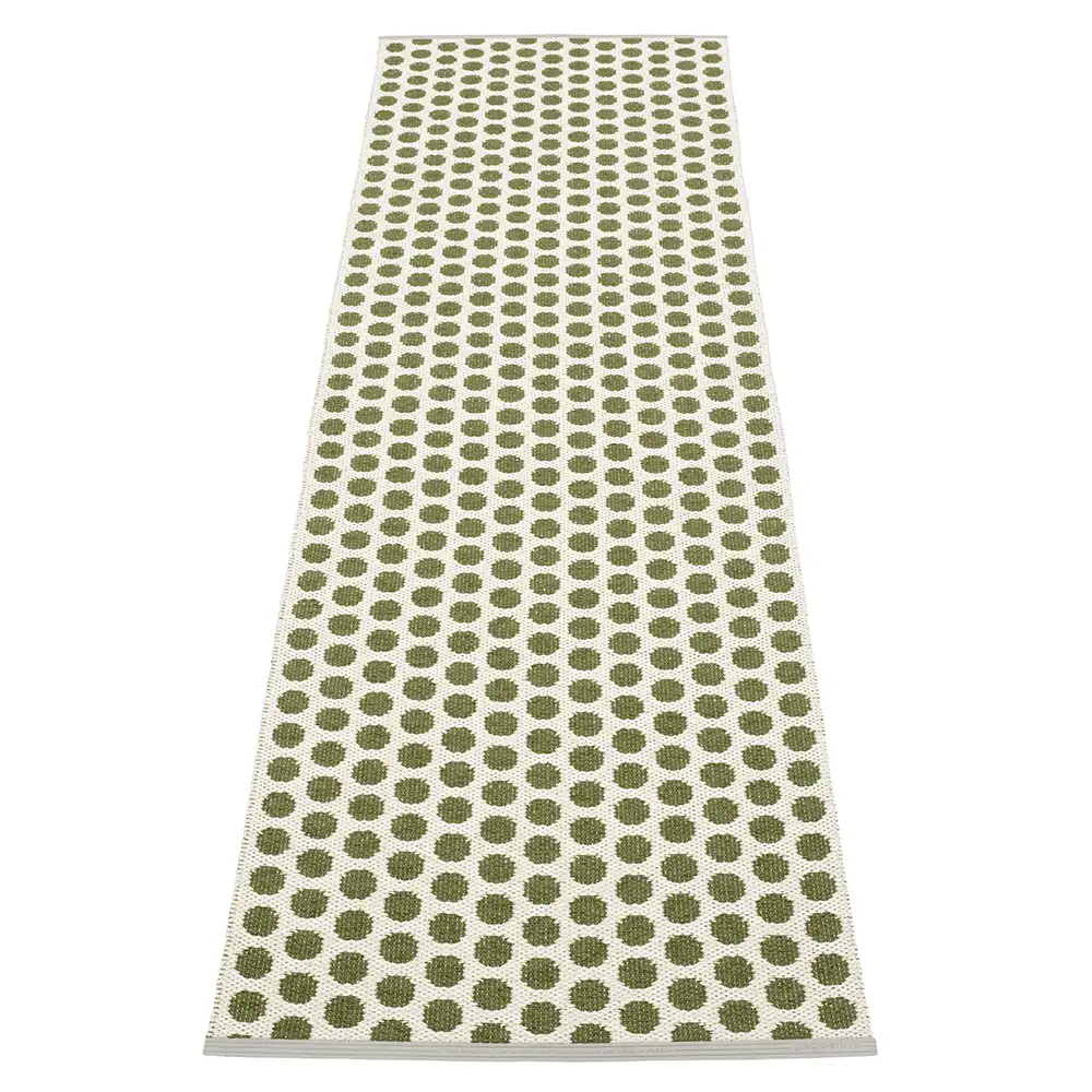 Pappelina, Noa matta 70x250 cm Dark Olive/Vanilla