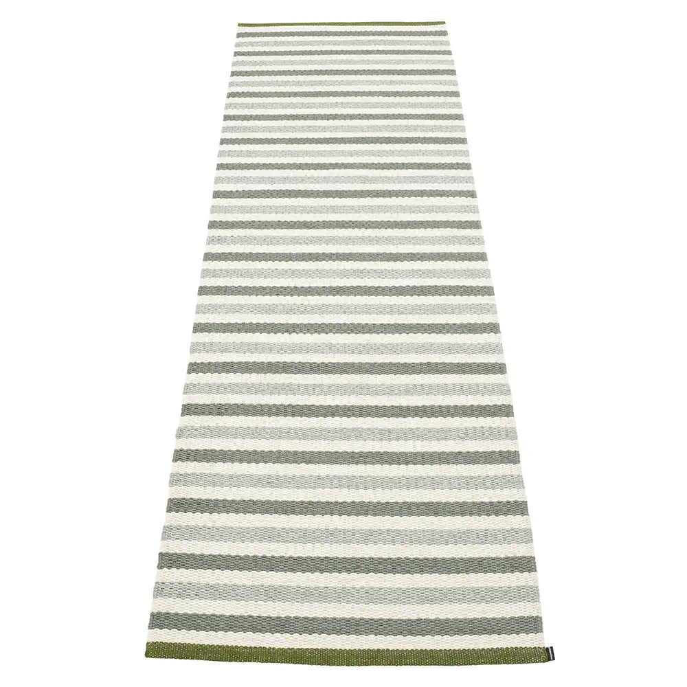 Pappelina, Teo matta 70x240 cm Sage/Army/Vanilla