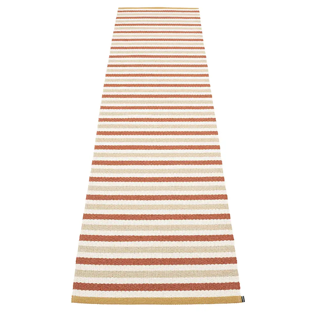 Pappelina, Teo matta 70x300 cm Brick/Beige/Vanilla