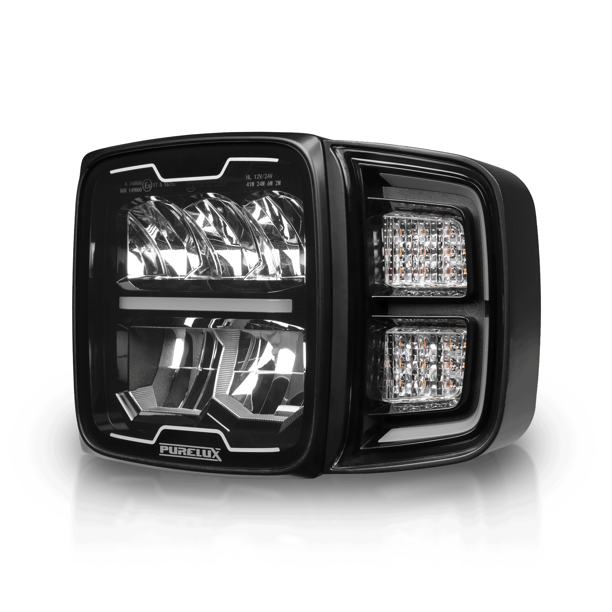 Ploglampa Purelux Blizzard - Rektangulär / 23 cm / 41W, Endast ploglampa