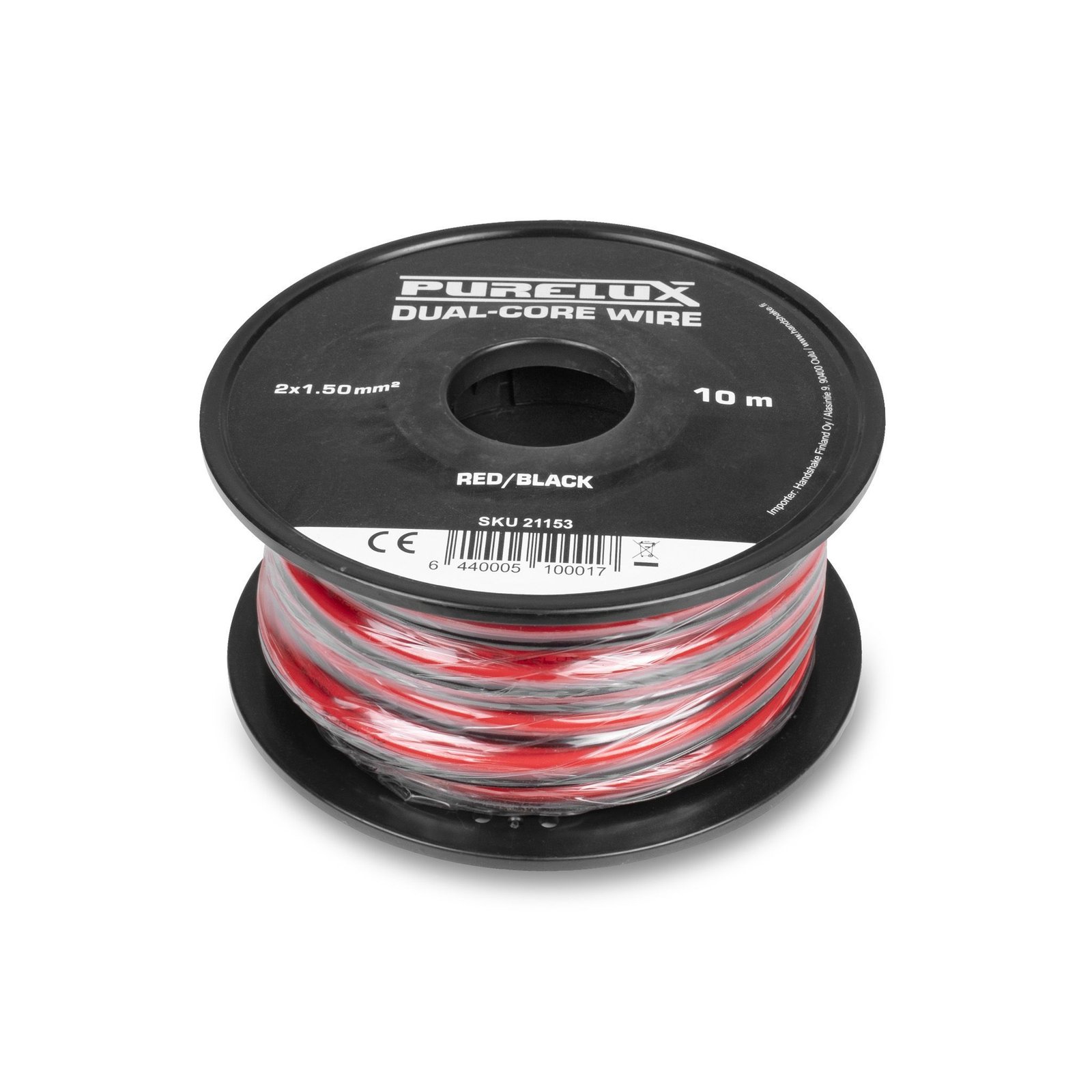 Tvåledarkabel Purelux Dual-Core Wire, 1.50 mm² / 10 m