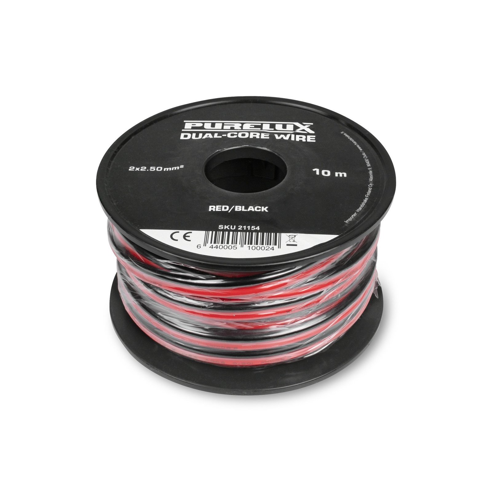 Tvåledarkabel Purelux Dual-Core Wire, 2.50 mm² / 10 m