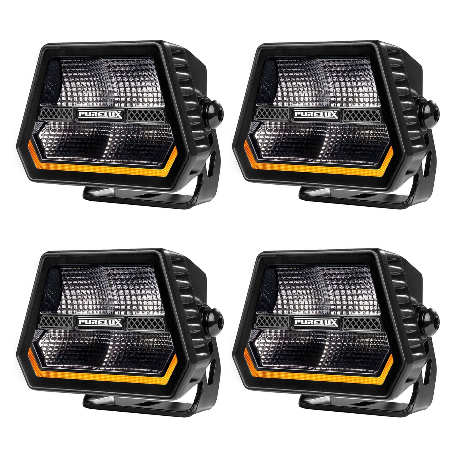 Varningsljus / Arbetsbelysning Purelux Panther Alpha 60 R65 - 12 cm / 60W / Bred, 4 st