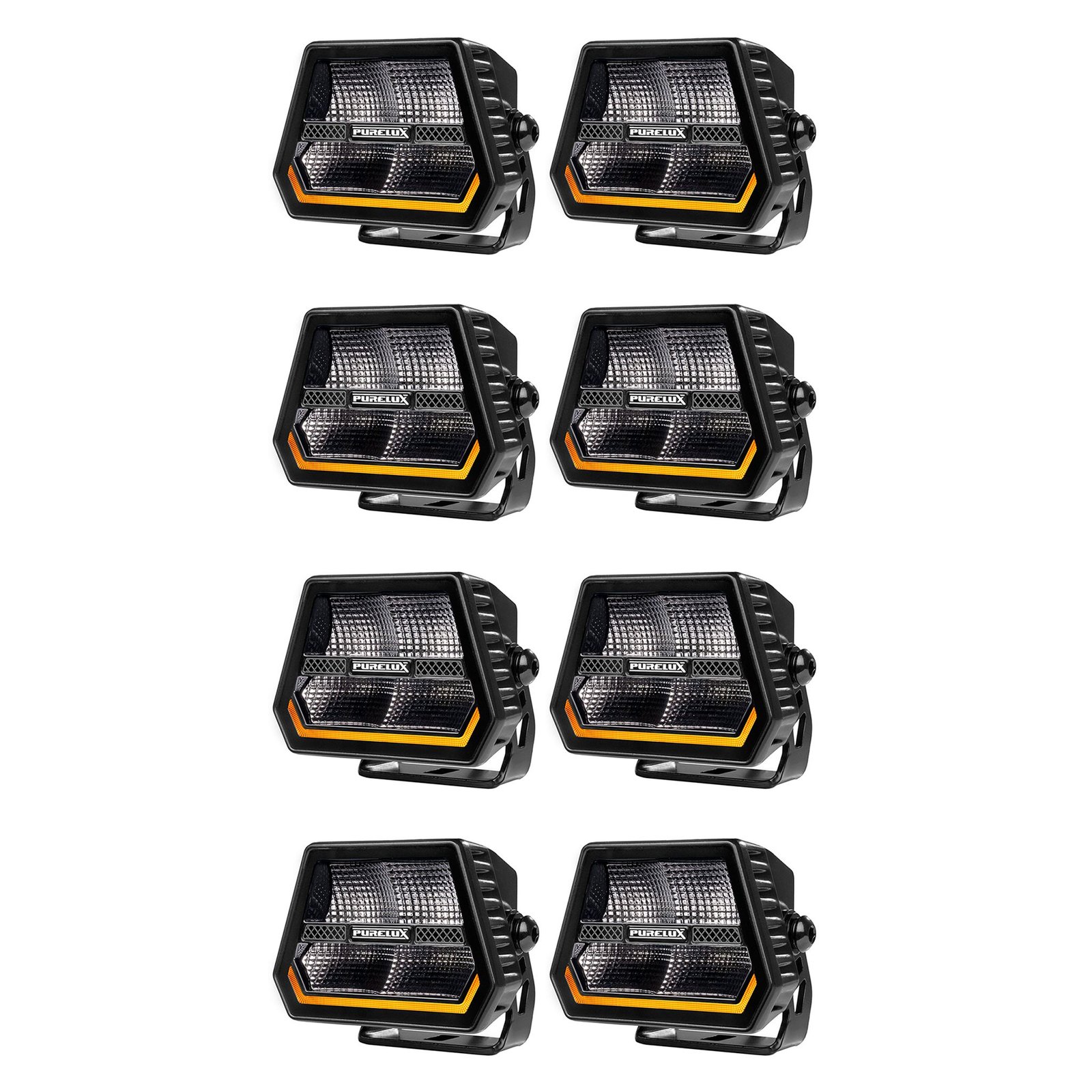 Varningsljus / Arbetsbelysning Purelux Panther Alpha 60 R65 - 12 cm / 60W / Bred, 8 st