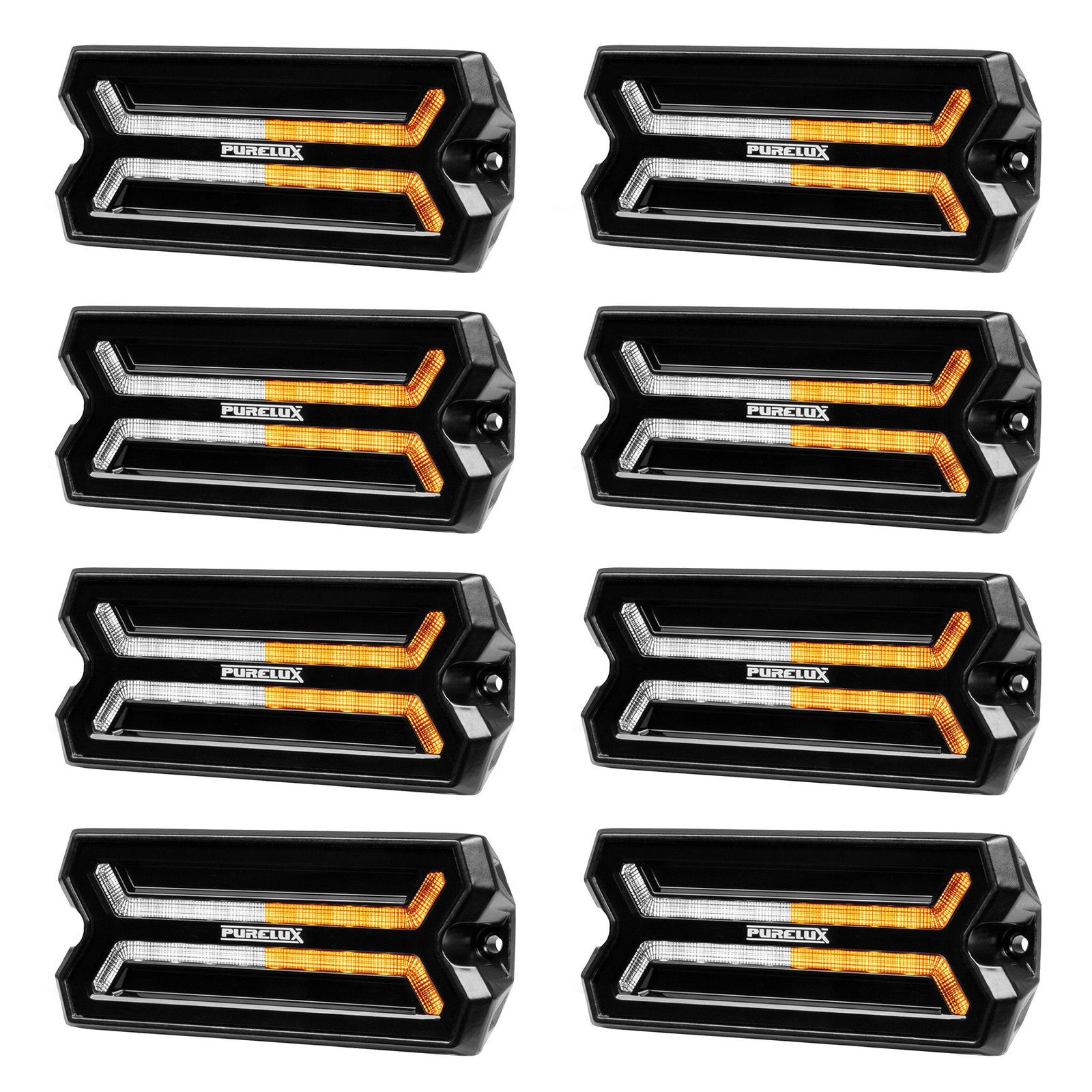 Varningsljus / Positionsljus Purelux Panther Core-W - 12/24V / 53W / 105 mm, 8 st
