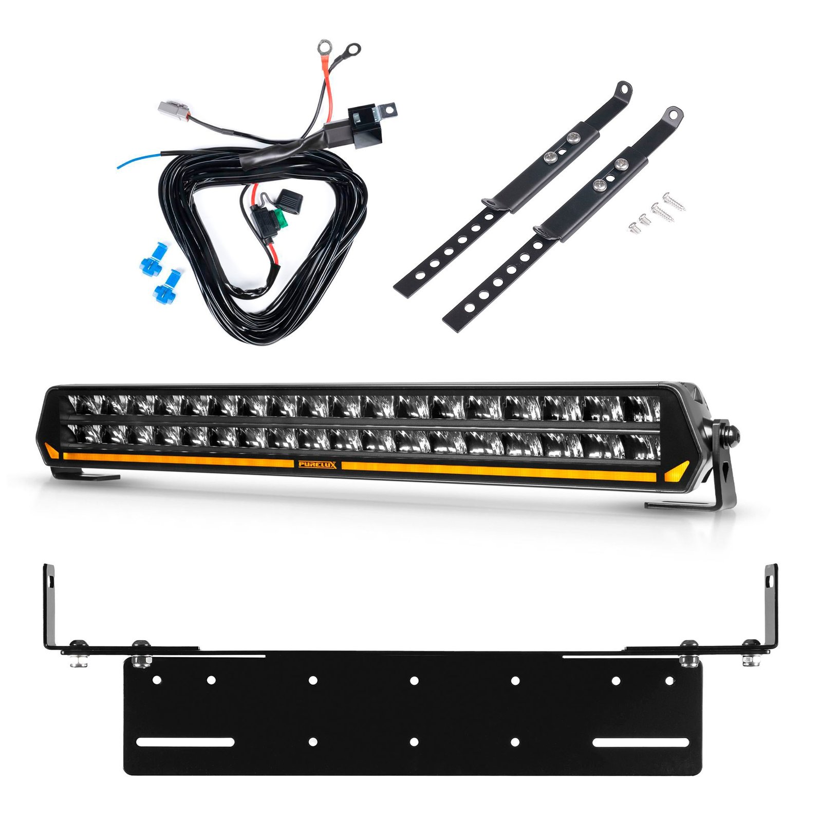 Extraljus Purelux Panther S540 - Rak / 54 cm / 216W, 1 st - Komplett paket med justerbar extraljushållare