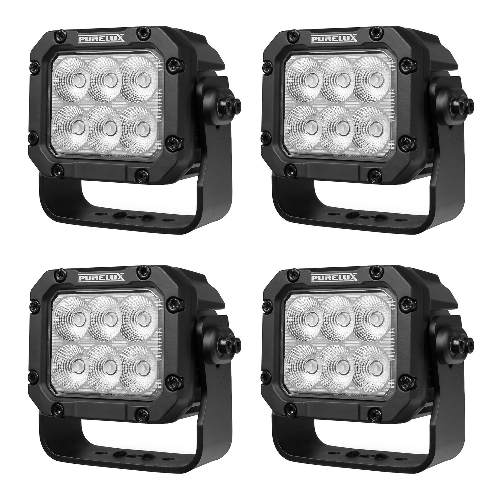 Arbetsbelysning Purelux Square 60 HD Gen2 - 14 cm / 60W / Bred, 4 st