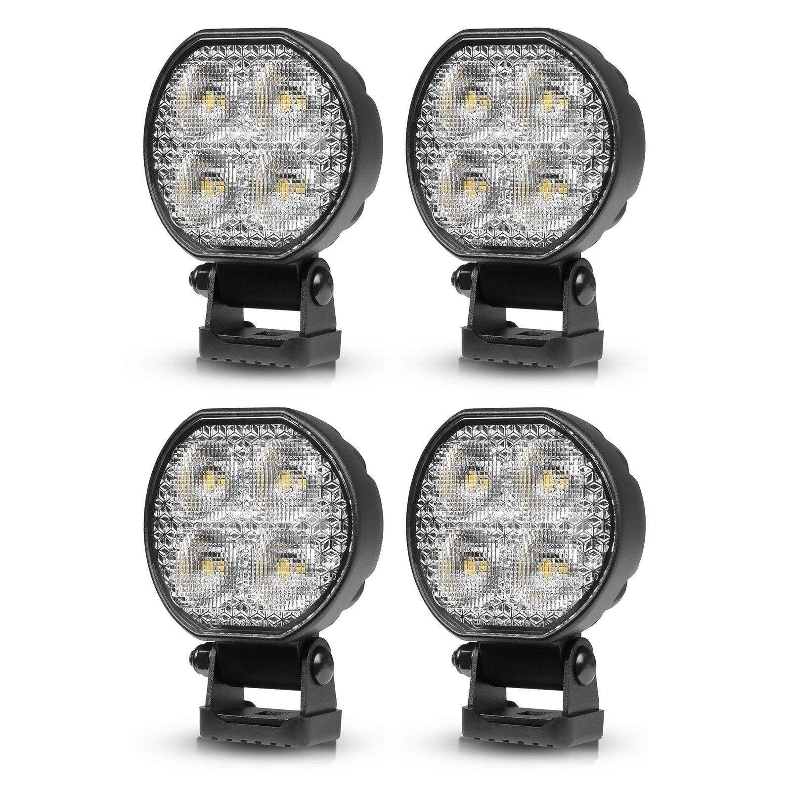 Arbetsbelysning Purelux Standard Round 20 - 8 cm / 20W / Bred, 4 st