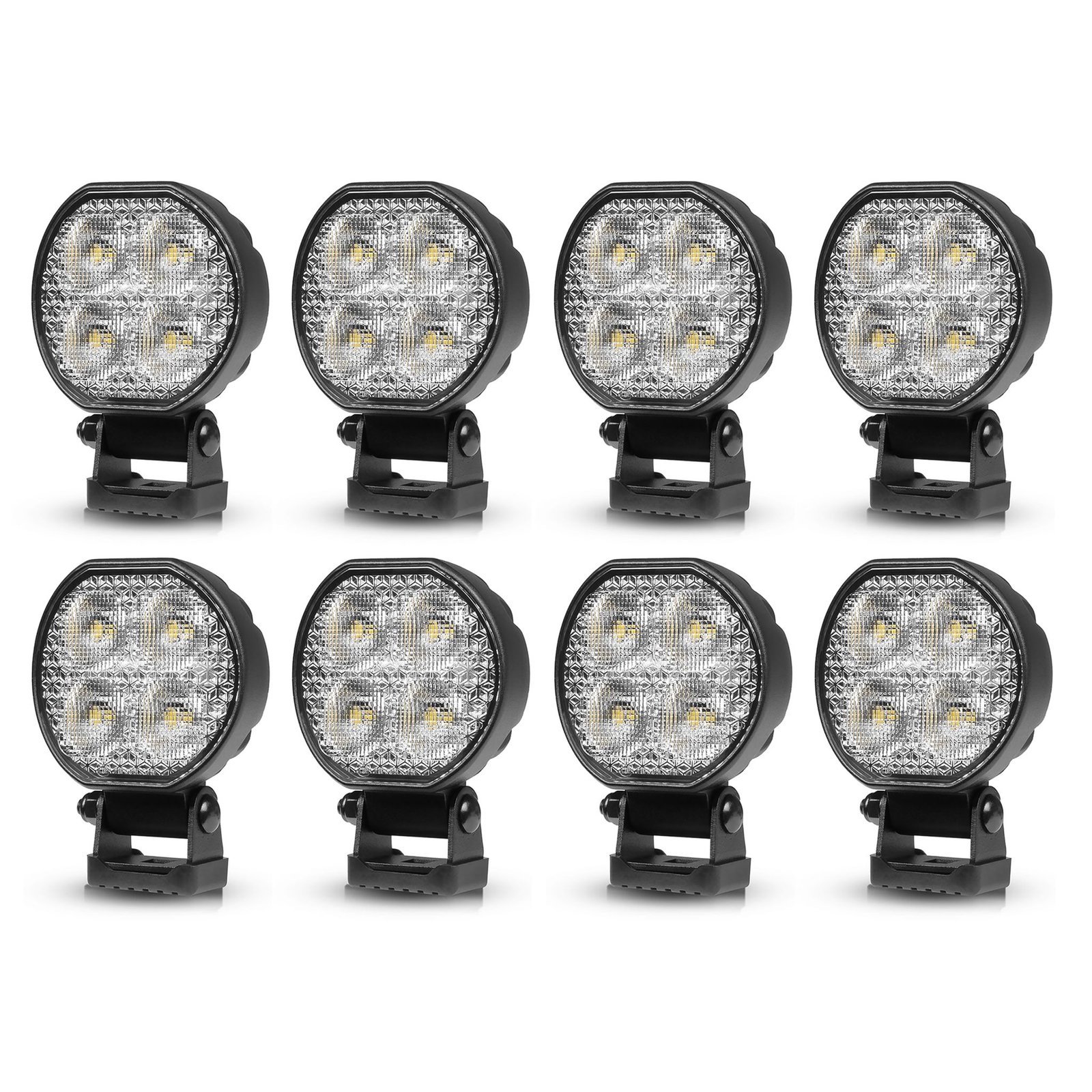 Arbetsbelysning Purelux Standard Round 20 - 8 cm / 20W / Bred, 8 st