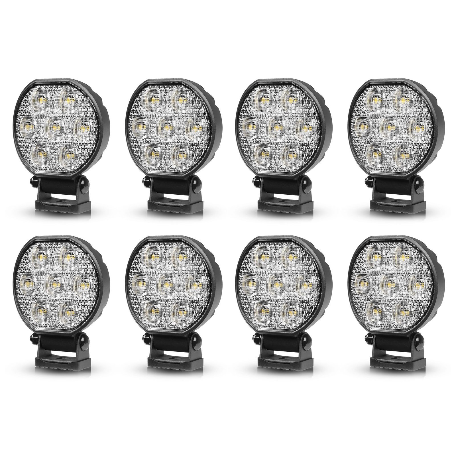 Arbetsbelysning Purelux Standard Round 36 - 10 cm / 36W / Bred, 8 st