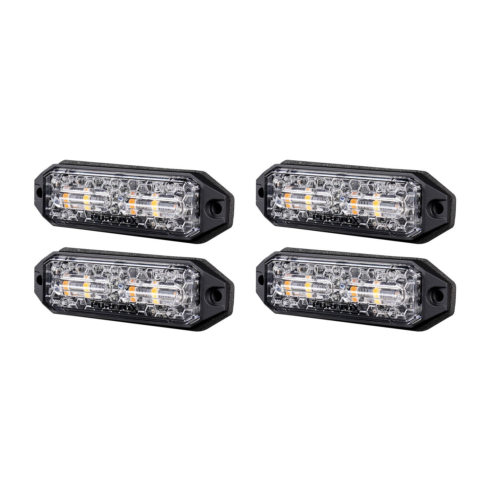 Varningsljus / Blixtljus Purelux Strobe HD - 12/24V / 15W / 98 mm, 4 st