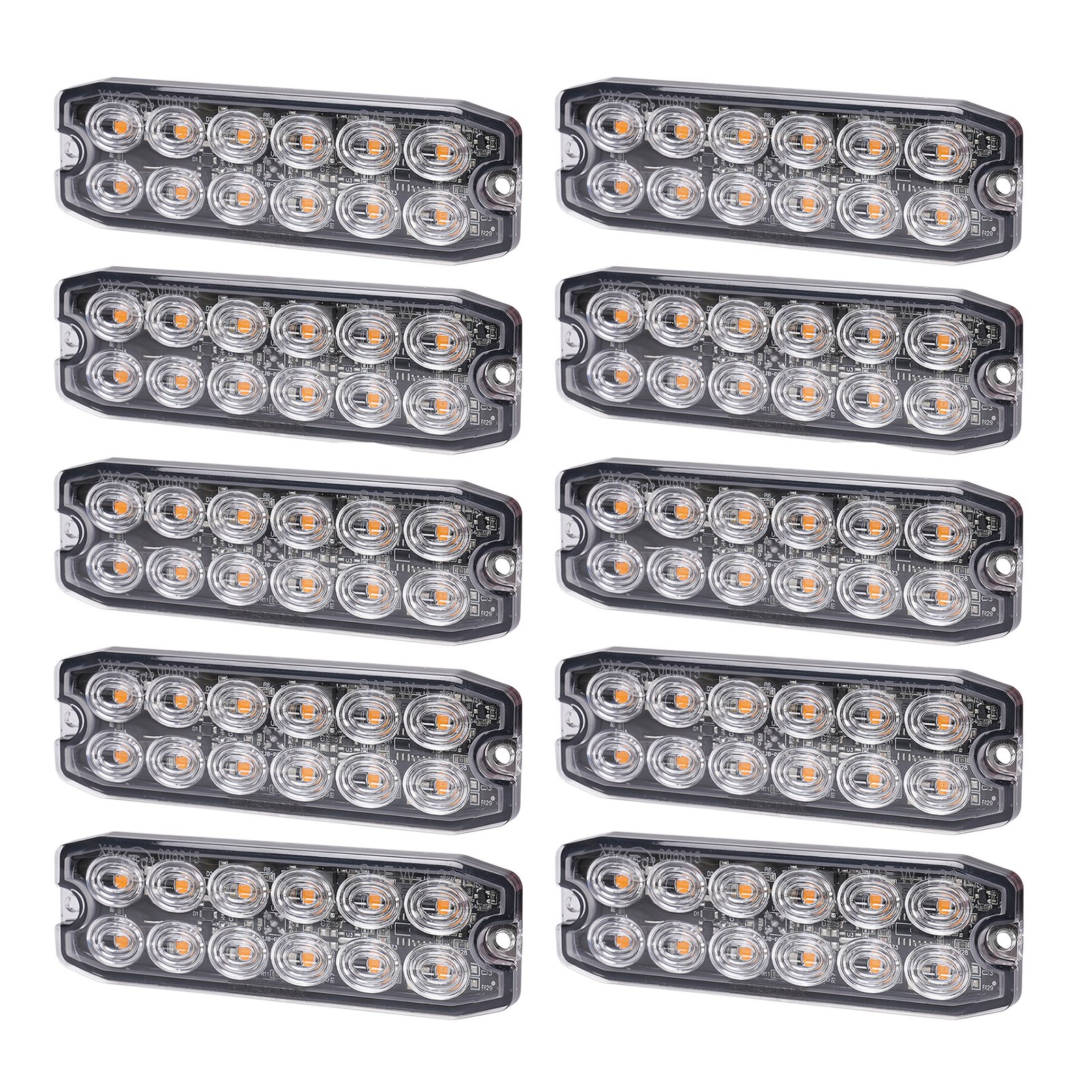 Varningsljus / Blixtljus Purelux Strobe Ultra Slim - 12/24V / 15W / 111 mm, 10 st