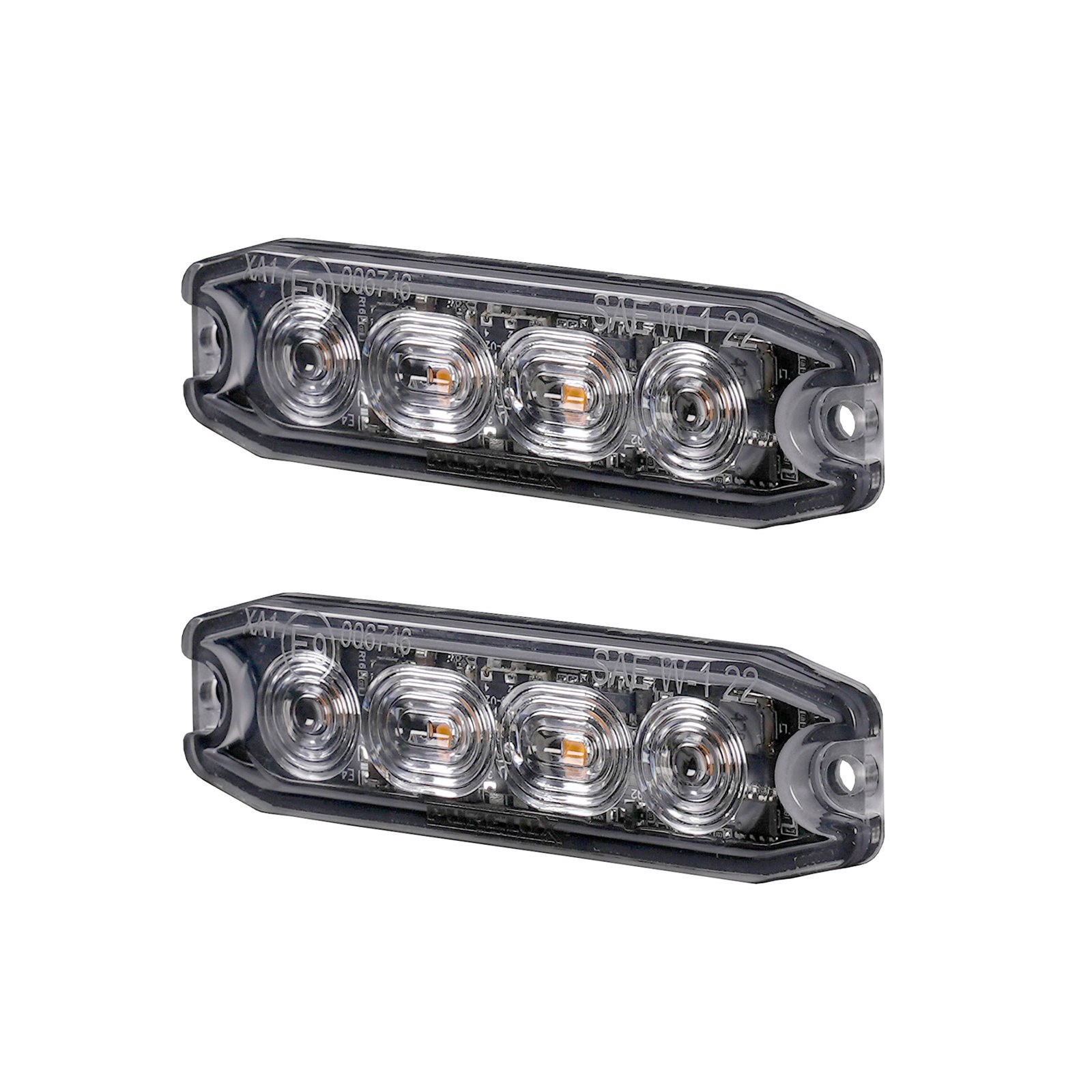 Varningsljus / Blixtljus Purelux Strobe Ultra Slim - 12/24V / 8W / 96 mm, 2 st