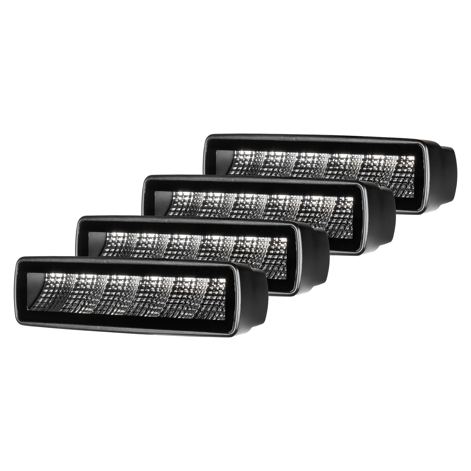 Arbetsbelysning Purelux Terrain Black Slim Flood - 16 cm / 30W / Bred, 4 st